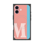 プレミアムスクエアケース with MagSafe［ オリジナル - initial color line - M pink ］