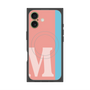 プレミアムスクエアケース with MagSafe［ オリジナル - initial color line - M pink ］