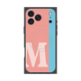 プレミアムスクエアケース with MagSafe［ オリジナル - initial color line - M pink ］