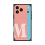 プレミアムスクエアケース with MagSafe［ オリジナル - initial color line - M pink ］