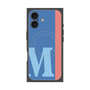 プレミアムスクエアケース with MagSafe［ オリジナル - initial color line - M blue ］