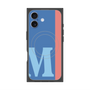 プレミアムスクエアケース with MagSafe［ オリジナル - initial color line - M blue ］