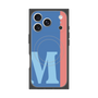 プレミアムスクエアケース with MagSafe［ オリジナル - initial color line - M blue ］