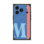 プレミアムスクエアケース with MagSafe［ オリジナル - initial color line - M blue ］