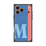 プレミアムスクエアケース with MagSafe［ オリジナル - initial color line - M blue ］