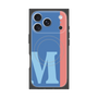 プレミアムスクエアケース with MagSafe［ オリジナル - initial color line - M blue ］