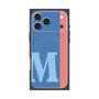 プレミアムスクエアケース with MagSafe［ オリジナル - initial color line - M blue ］