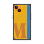 プレミアムスクエアケース with MagSafe［ オリジナル - initial color line - M orange ］