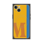 プレミアムスクエアケース with MagSafe［ オリジナル - initial color line - M orange ］