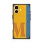 プレミアムスクエアケース with MagSafe［ オリジナル - initial color line - M orange ］