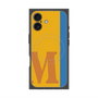 プレミアムスクエアケース with MagSafe［ オリジナル - initial color line - M orange ］
