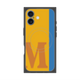 プレミアムスクエアケース with MagSafe［ オリジナル - initial color line - M orange ］