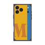 プレミアムスクエアケース with MagSafe［ オリジナル - initial color line - M orange ］