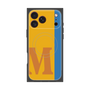 プレミアムスクエアケース with MagSafe［ オリジナル - initial color line - M orange ］