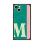 プレミアムスクエアケース with MagSafe［ オリジナル - initial color line - M green ］