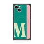 プレミアムスクエアケース with MagSafe［ オリジナル - initial color line - M green ］