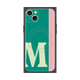 プレミアムスクエアケース with MagSafe［ オリジナル - initial color line - M green ］