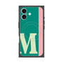 プレミアムスクエアケース with MagSafe［ オリジナル - initial color line - M green ］
