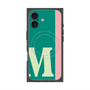 プレミアムスクエアケース with MagSafe［ オリジナル - initial color line - M green ］