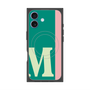 プレミアムスクエアケース with MagSafe［ オリジナル - initial color line - M green ］