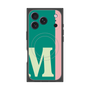 プレミアムスクエアケース with MagSafe［ オリジナル - initial color line - M green ］