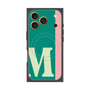 プレミアムスクエアケース with MagSafe［ オリジナル - initial color line - M green ］