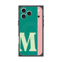 プレミアムスクエアケース with MagSafe［ オリジナル - initial color line - M green ］