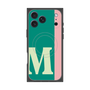 プレミアムスクエアケース with MagSafe［ オリジナル - initial color line - M green ］