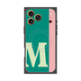 プレミアムスクエアケース with MagSafe［ オリジナル - initial color line - M green ］