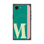 プレミアムスクエアケース with MagSafe［ オリジナル - initial color line - M green ］