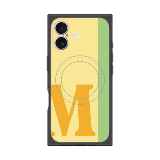 プレミアムスクエアケース with MagSafe［ オリジナル - initial color line - M yellow ］