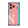 プレミアムスクエアケース with MagSafe［ オリジナル - initial color line - N pink ］