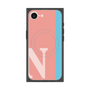 プレミアムスクエアケース with MagSafe［ オリジナル - initial color line - N pink ］