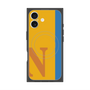 プレミアムスクエアケース with MagSafe［ オリジナル - initial color line - N orange ］
