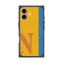 プレミアムスクエアケース with MagSafe［ オリジナル - initial color line - N orange ］