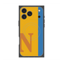 プレミアムスクエアケース with MagSafe［ オリジナル - initial color line - N orange ］
