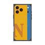 プレミアムスクエアケース with MagSafe［ オリジナル - initial color line - N orange ］