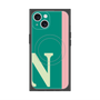 プレミアムスクエアケース with MagSafe［ オリジナル - initial color line - N green ］