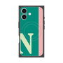 プレミアムスクエアケース with MagSafe［ オリジナル - initial color line - N green ］