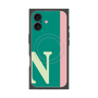 プレミアムスクエアケース with MagSafe［ オリジナル - initial color line - N green ］