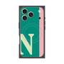 プレミアムスクエアケース with MagSafe［ オリジナル - initial color line - N green ］