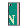 プレミアムスクエアケース with MagSafe［ オリジナル - initial color line - N green ］