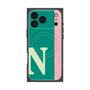 プレミアムスクエアケース with MagSafe［ オリジナル - initial color line - N green ］