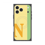 プレミアムスクエアケース with MagSafe［ オリジナル - initial color line - N yellow ］