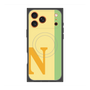 プレミアムスクエアケース with MagSafe［ オリジナル - initial color line - N yellow ］