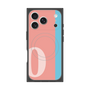 プレミアムスクエアケース with MagSafe［ オリジナル - initial color line - O pink ］