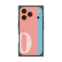 プレミアムスクエアケース with MagSafe［ オリジナル - initial color line - O pink ］