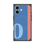 プレミアムスクエアケース with MagSafe［ オリジナル - initial color line - O blue ］