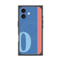プレミアムスクエアケース with MagSafe［ オリジナル - initial color line - O blue ］