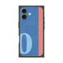 プレミアムスクエアケース with MagSafe［ オリジナル - initial color line - O blue ］
